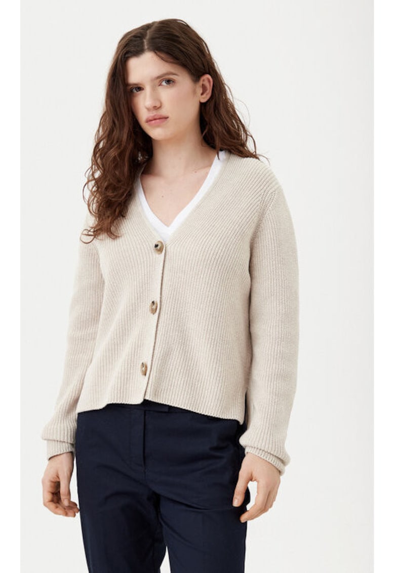 Cardigan dama -  304830297 - Bumbac - Bej - Bej