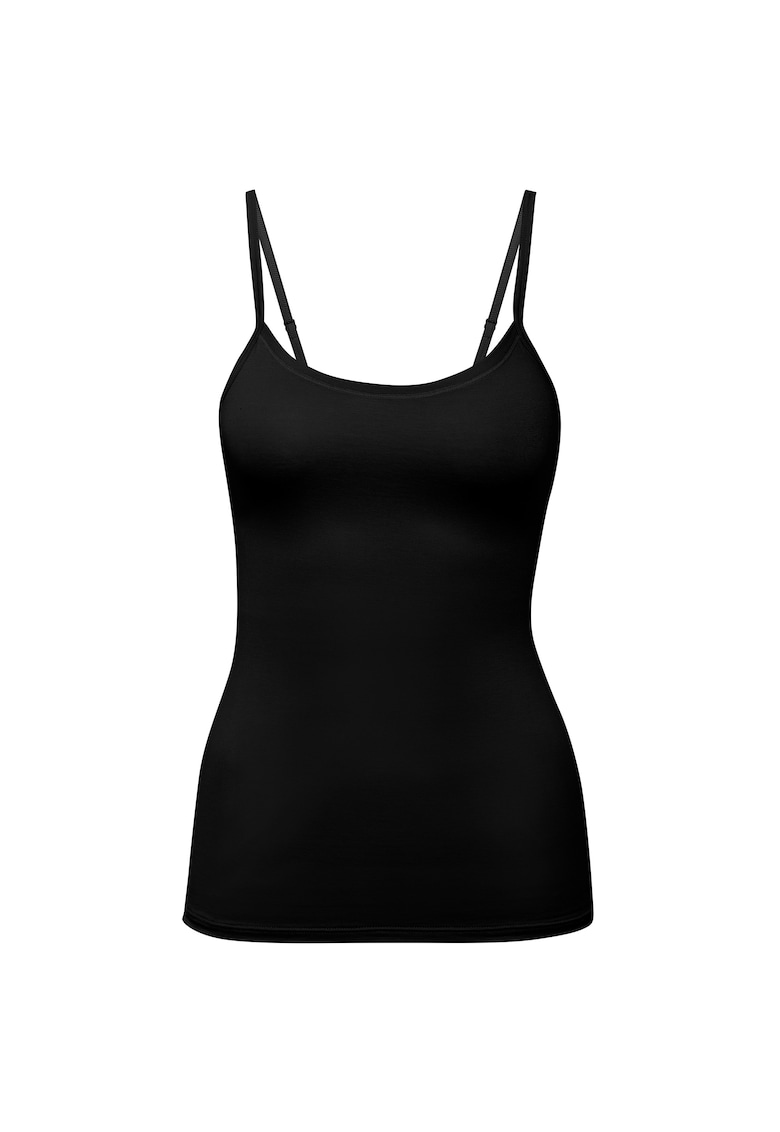 Top uni cu bretele ajustabile - Negru