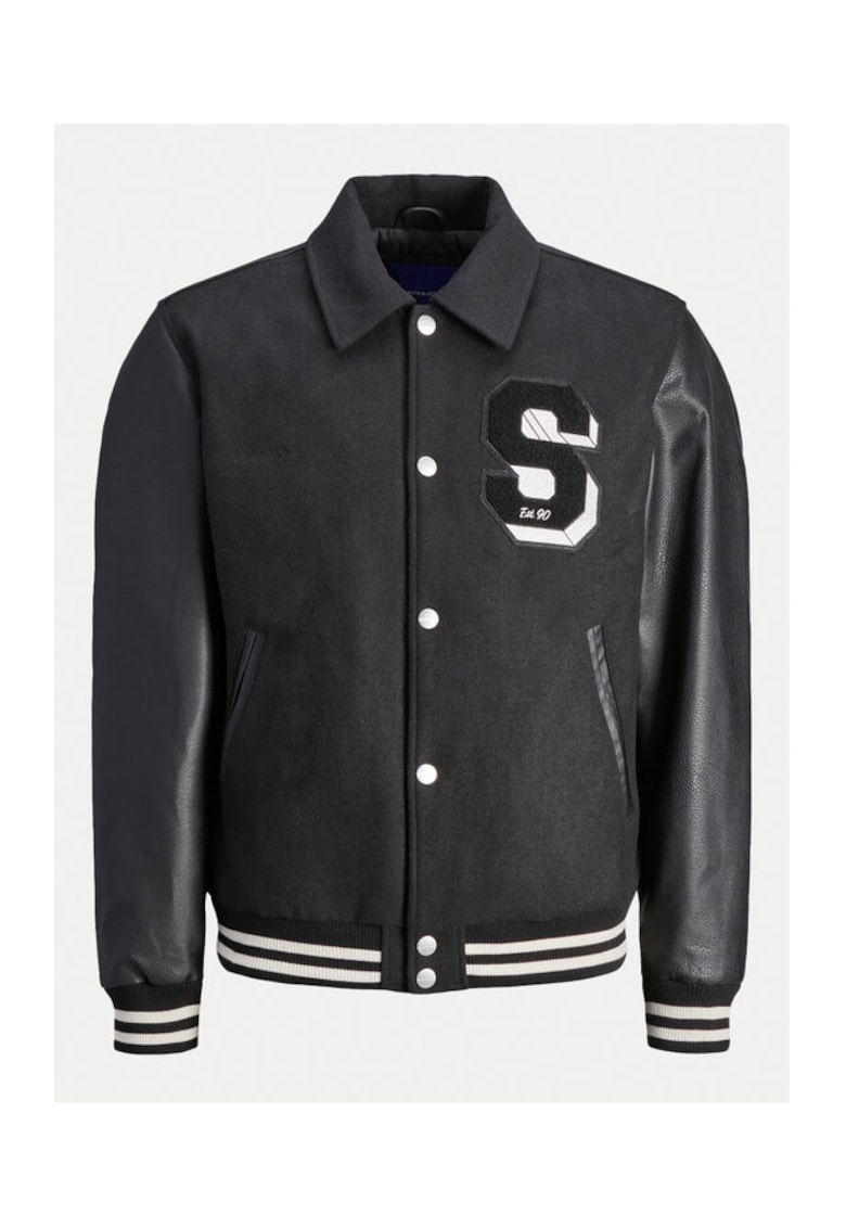 Jack&Jones Geaca bomber Carter 12260455 Negru Regular Fit - Poliester