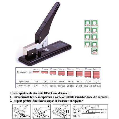 Capsator profesional, 240 coli, metalic, TURIKAN HD 23S-24