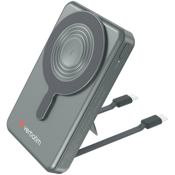 Acumulator Extern 32272 Charge 'n' Go 10000mAh Incarcare Wireless 2 Cabluri USB-C Incorporate Gri
