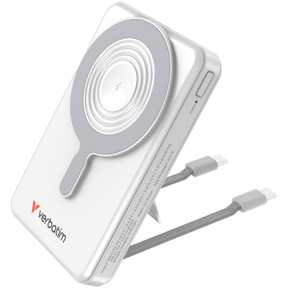 Acumulator Extern 32273 Charge 'n' Go 10000mAh Incarcare Wireless 2 Cabluri USB-C Incorporate Argintiu