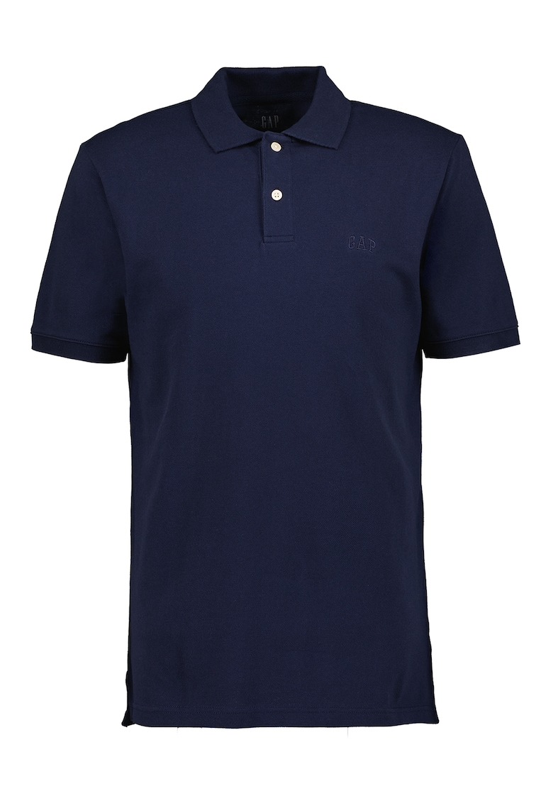 Tricou polo cu logo brodat - Bleumarin