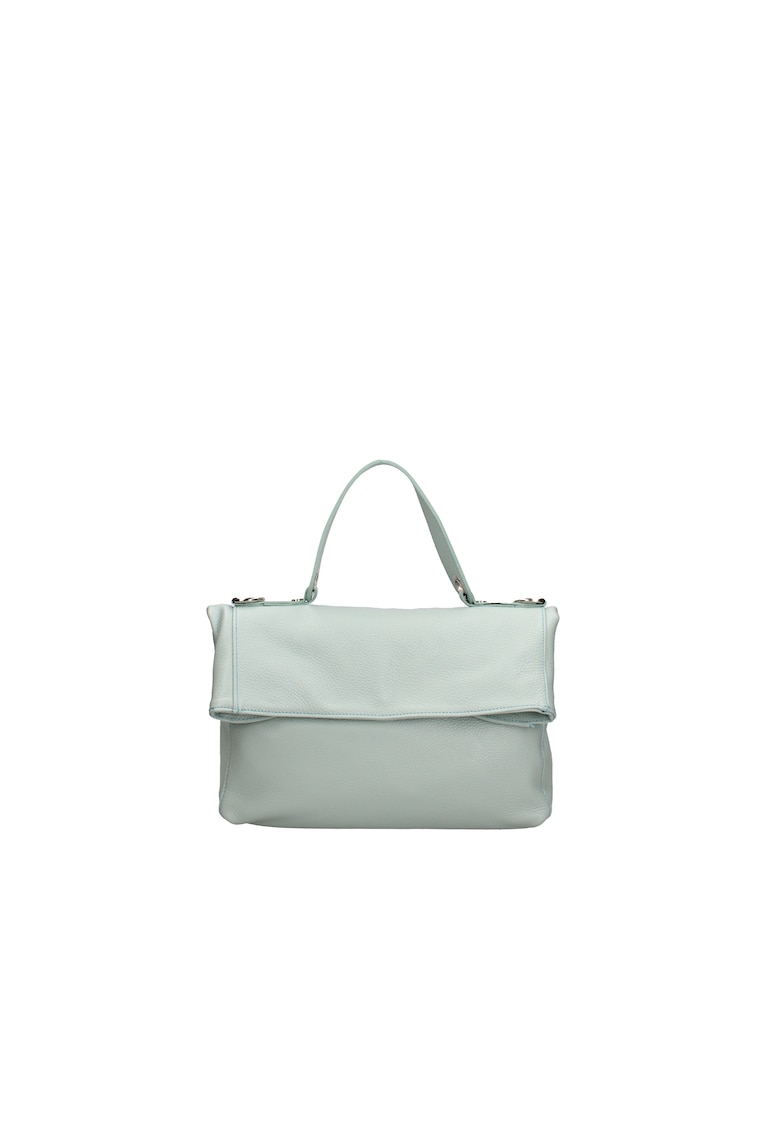 Geanta convertibila din piele - Albastru pastel