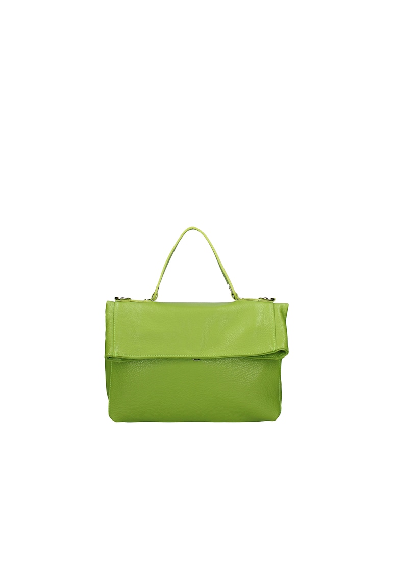 Geanta convertibila din piele - Verde