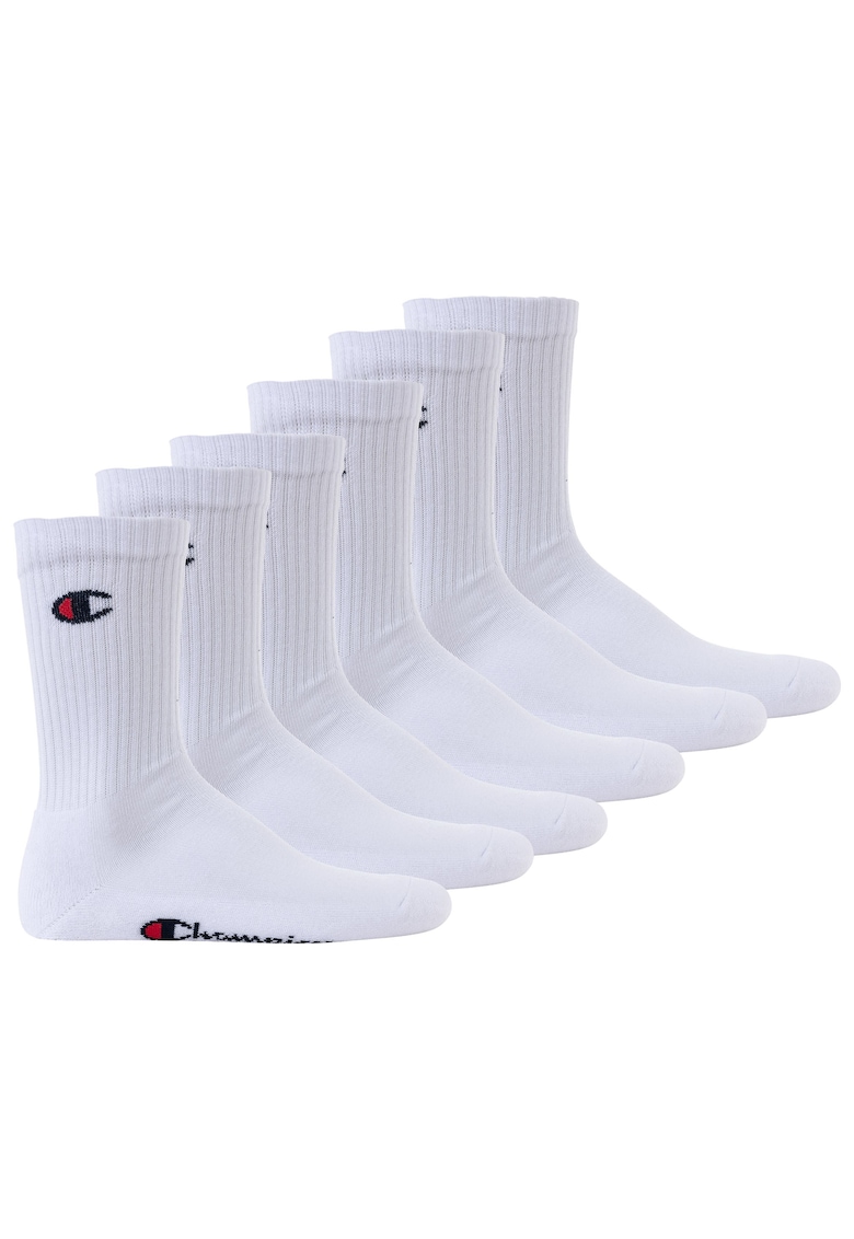 Set de sosete lungi unisex - 6 perechi - Alb