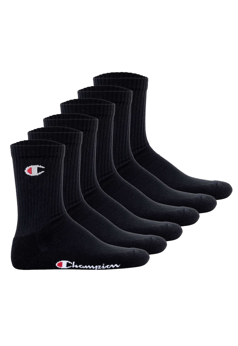 Set de sosete lungi unisex - 6 perechi - Negru