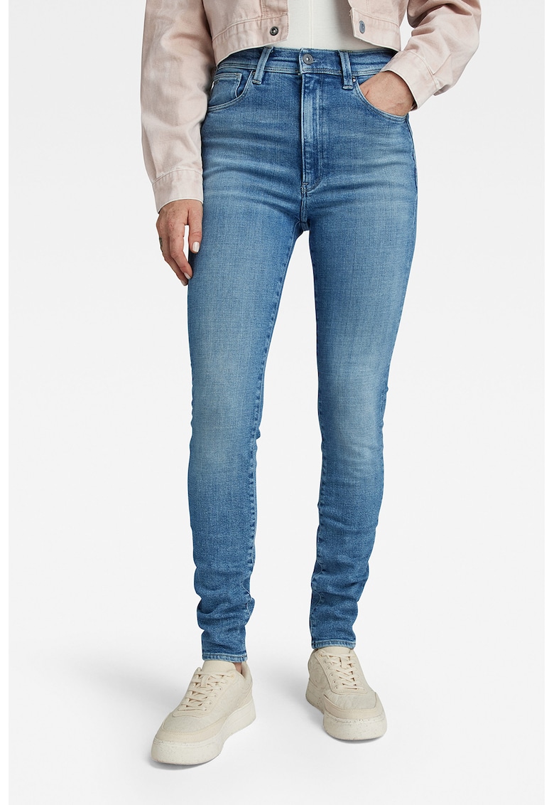 Blugi skinny cu talie inalta Kafey - Albastru