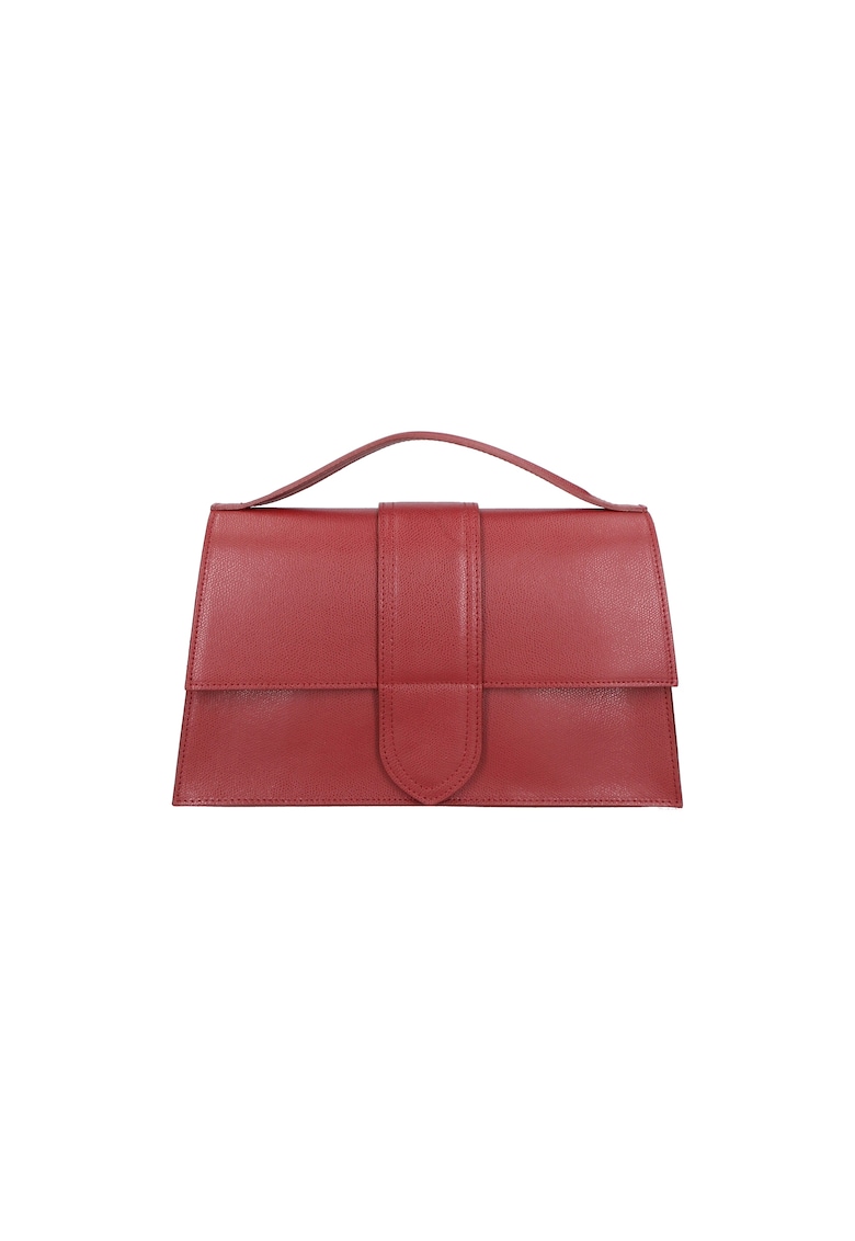 Geanta crossbody de piele - Visiniu