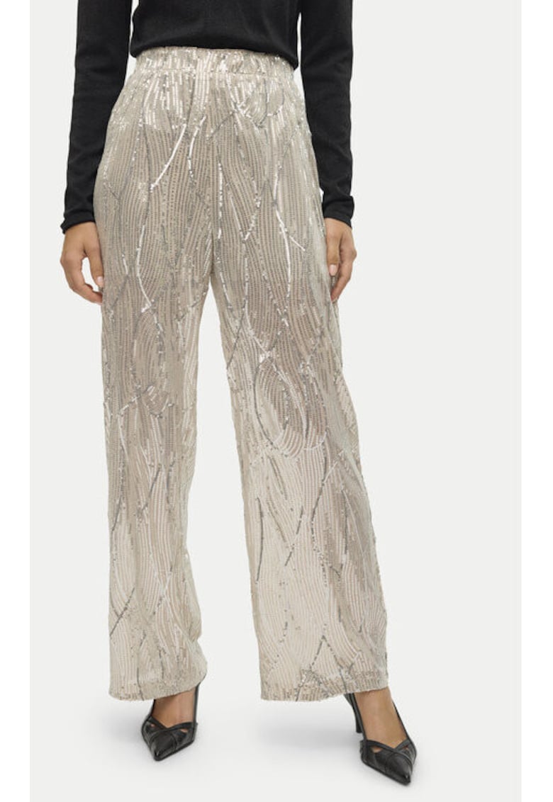 Pantaloni dama -  304520280 - Poliester - Bej - Bej