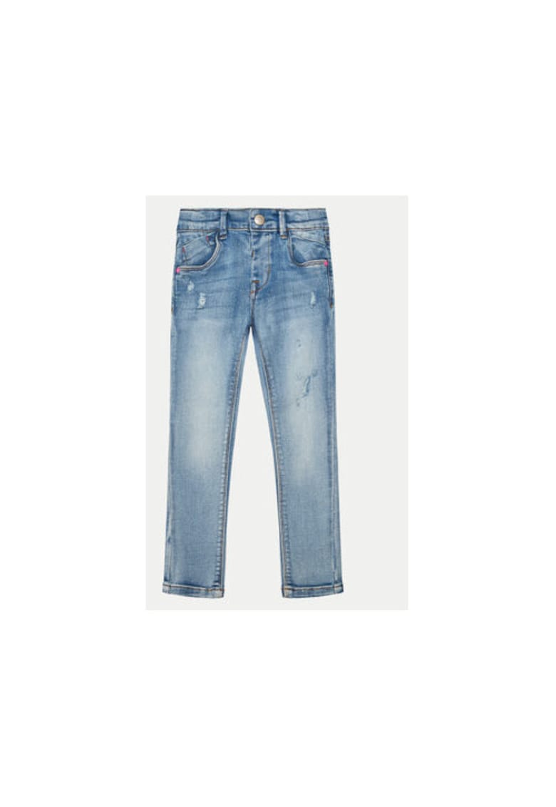 Pantaloni fete -  304718434 - Bumbac/Poliester - Albastru - Albastru