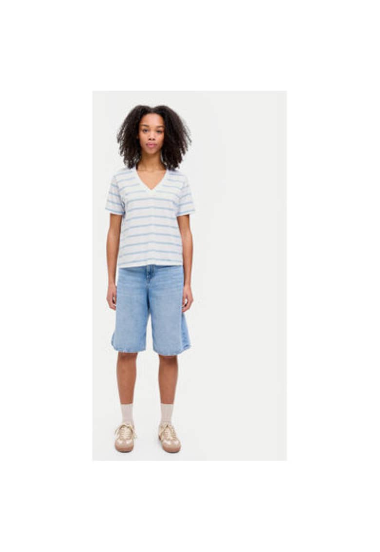 Tricou dama -  304703249 - Bumbac organic - Albastru - Albastru