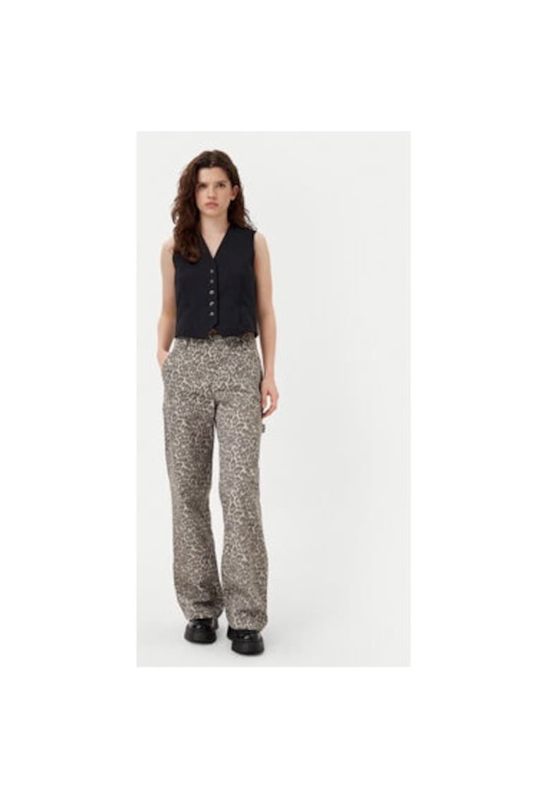 Pantaloni dama -  304807893 - Poliester/Bumbac - Bej - Bej