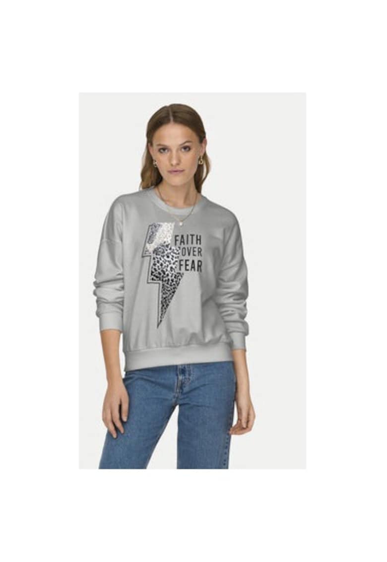 Bluza dama -  304784095 - Bumbac/Poliester reciclat - Gri - Gri