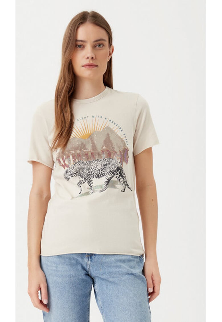 Tricou dama -  304791284 - Bumbac organic - Bej - Bej