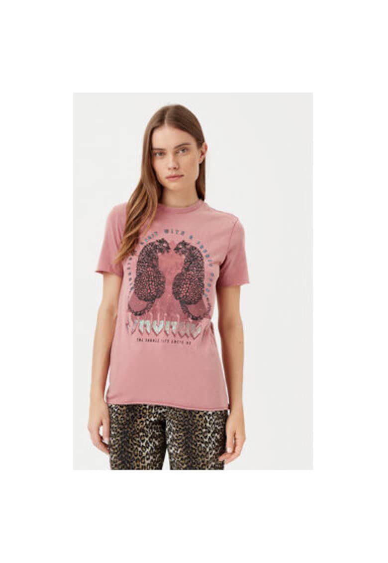 Tricou dama -  304791260 - Bumbac organic - Roz - Roz