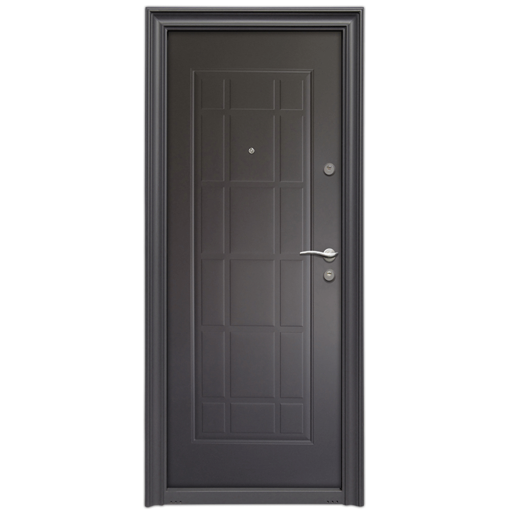 Usa metalica pentru exterior Tracia Napoca, deschidere stanga, maro, 2050x880 mm