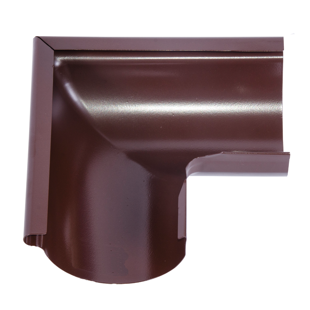 Coltar exterior tip 1 jgheab Novatik Ronda, metal, diam. 150 mm, maro RAL 8017