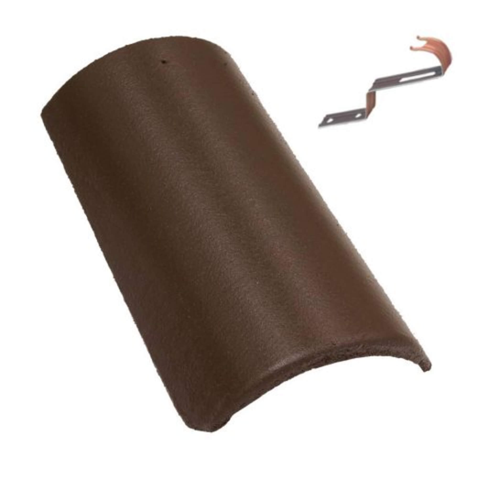 Tigla de coama Danubia, Mocca, 230/250 x 420 mm, 4,70 kg/buc.