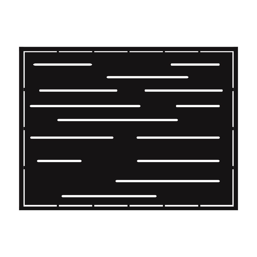 Panou metalic gard Nova, tabla debitata plasma, negru, 2000 x 1500 mm