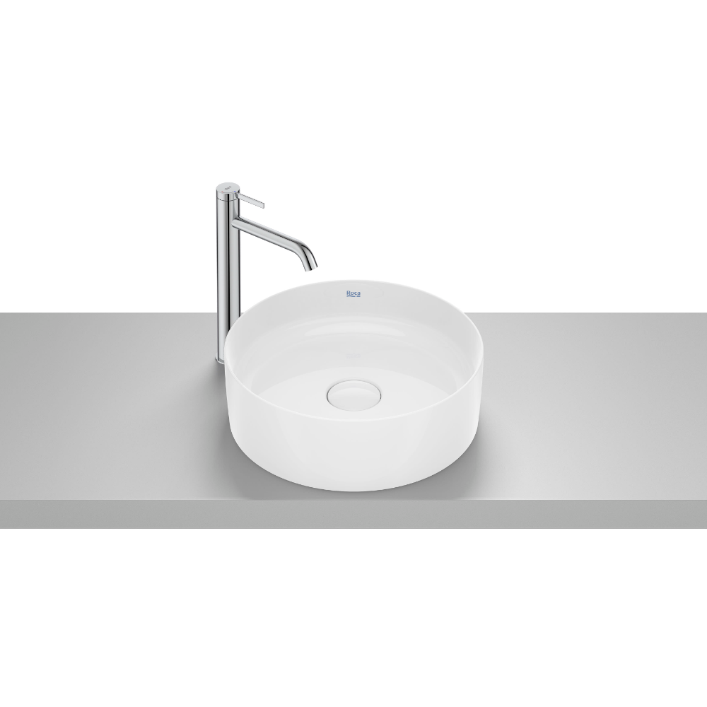 Oferte la Lavoar rotund baie Roca, montaj pe blat, fineceramic, alb, 39 cm