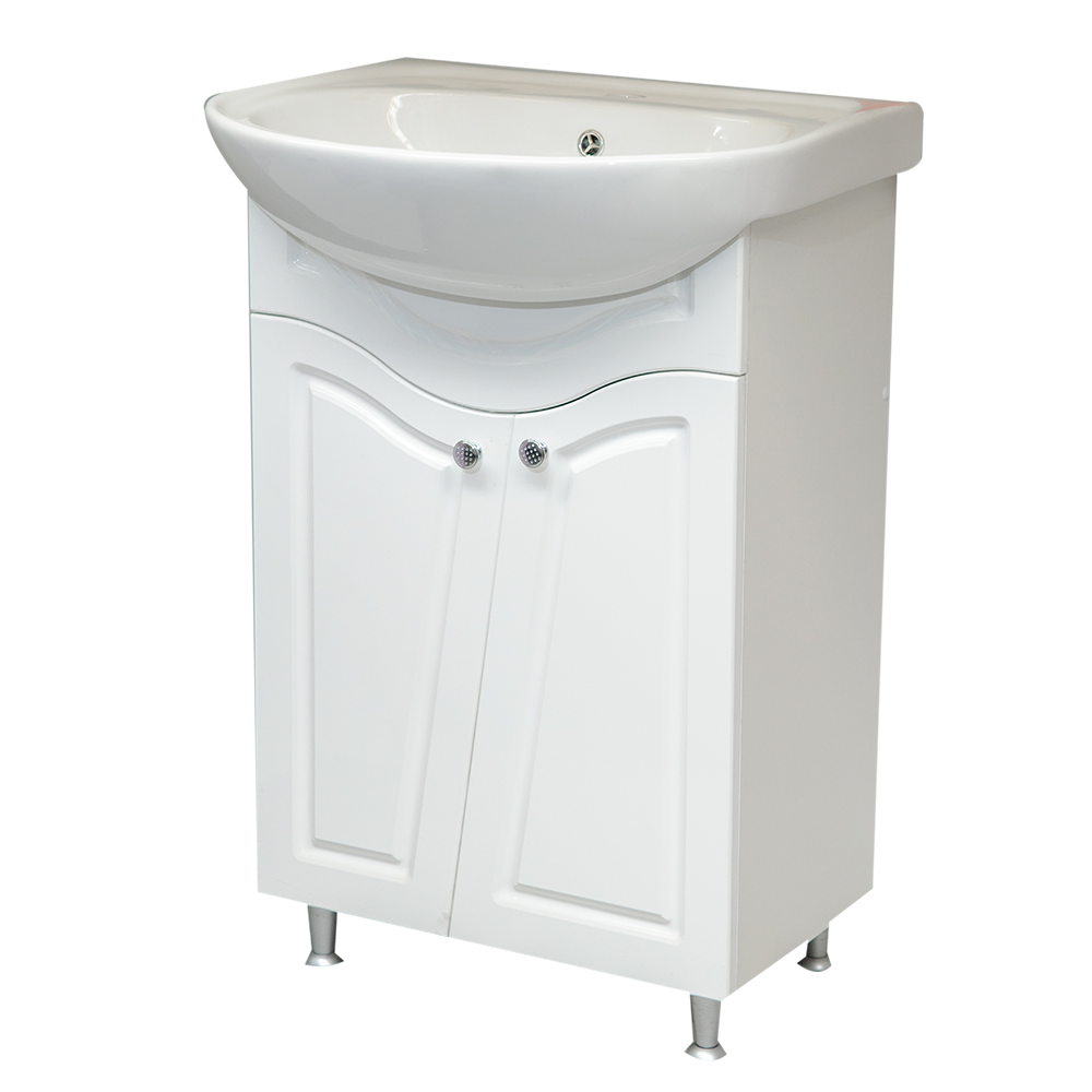Baza cu lavoar Sanitop Victoria, MDF-PAL, alb, 58 x 31 x 81 cm
