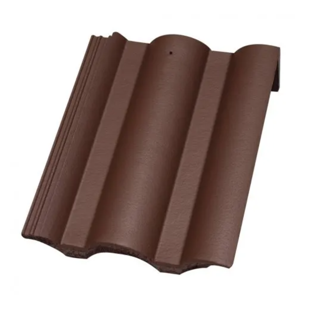 Tigla de creasta Terran Danubia, maro, 330 x 420 mm, 6.5 kg/buc