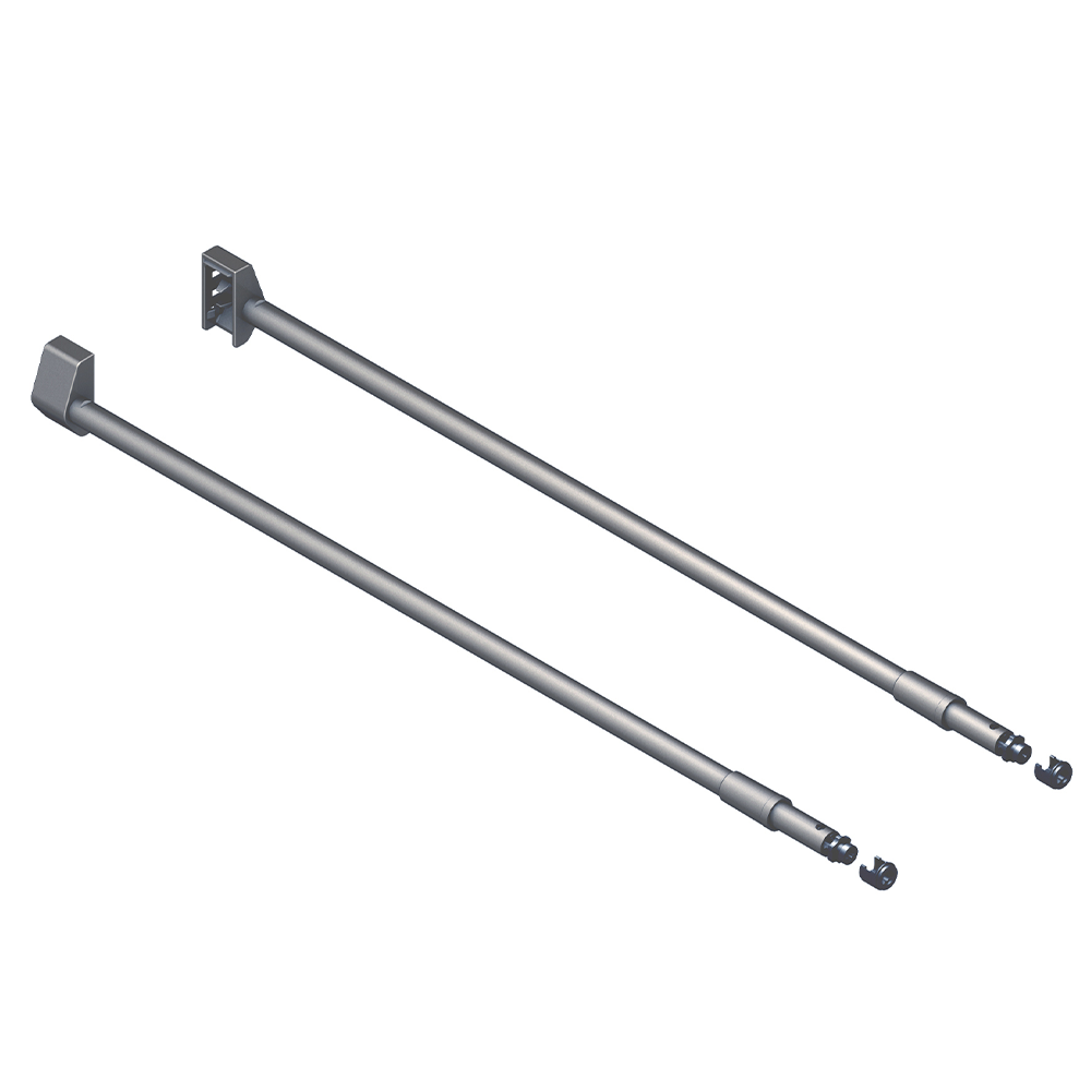Set lonjeroane sertar DWD, otel, rotunde, stone, 450 mm