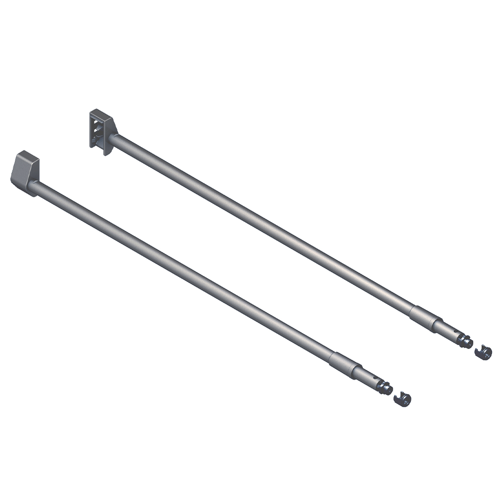 Set lonjeroane sertar DWD, otel, rotunde, stone, 500 mm