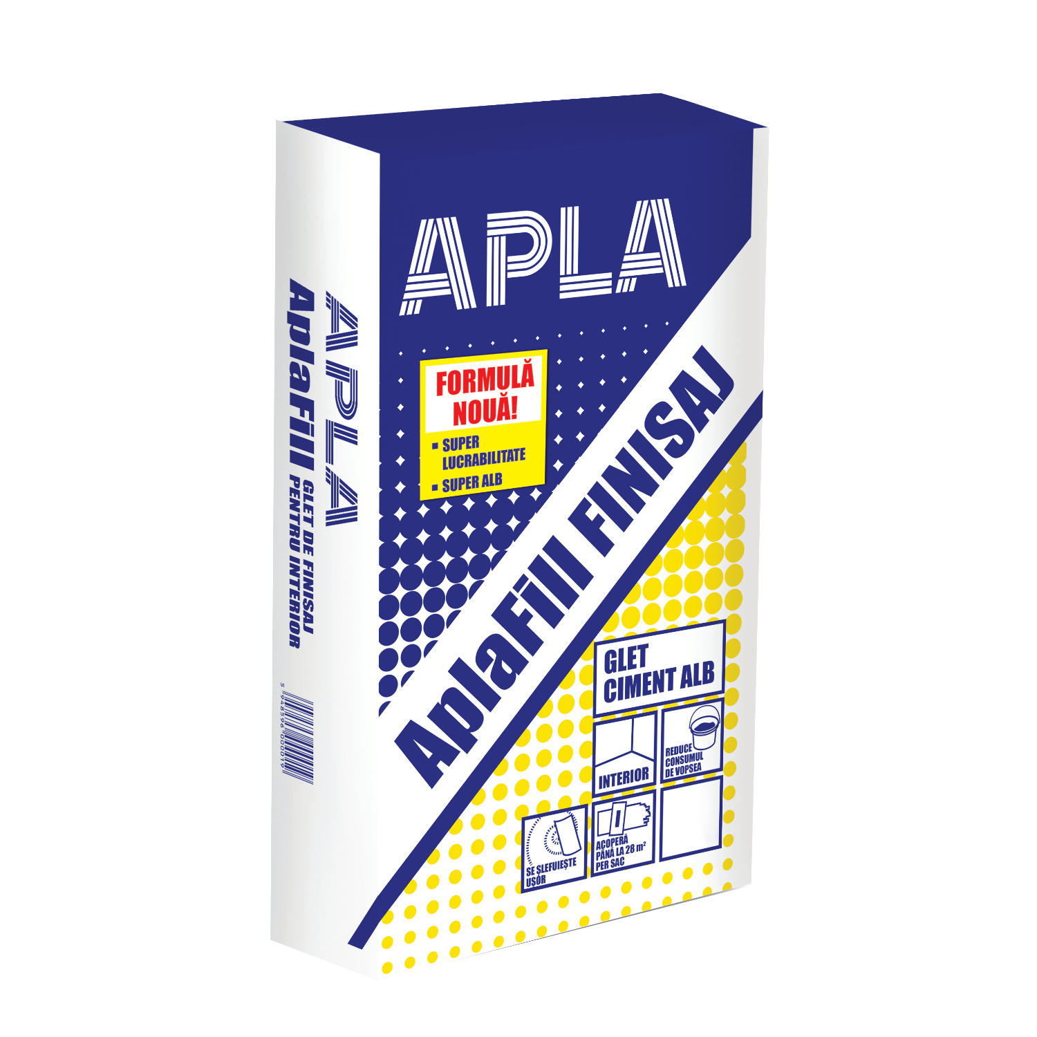 Glet de ciment Apla Fill, pentru finisaj interior, 25 kg