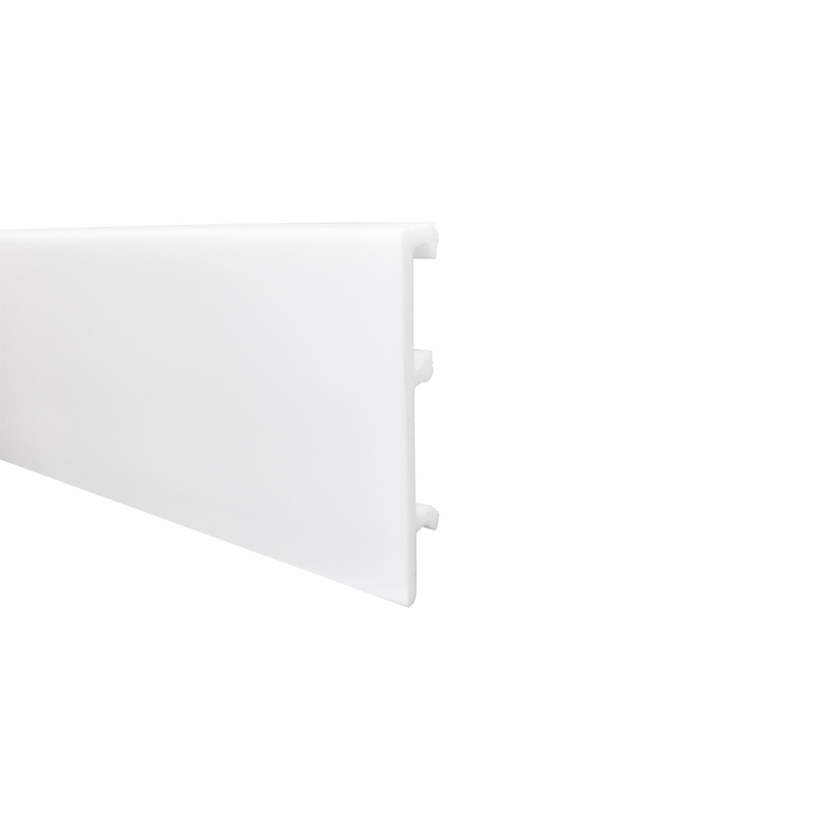 Plinta pardoseala Onix 80, polimer dur, rezistenta la apa, alb, 2200 x 80 x 16 mm