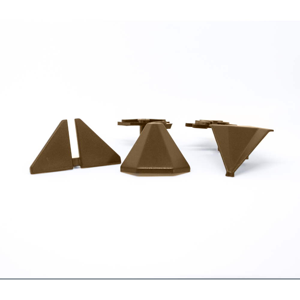 Set accesoriu profil inaltator, gold, plastic, 6 buc