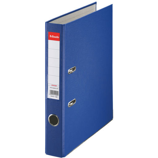Biblioraft A4, plastifiat PP, margine metalica, 50 mm, ESSELTE Economy - albastru