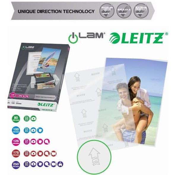 Folie de laminat Folie pentru laminare,  A4 - 125 microni 100 folii/cutie LEITZ