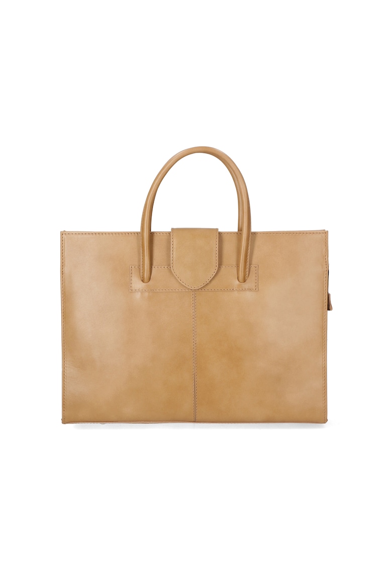 Geanta tote de piele - Maro taupe