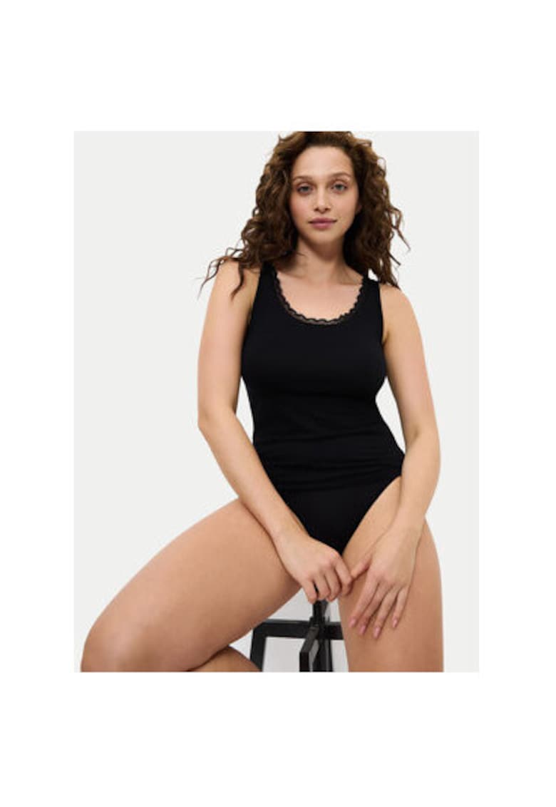 Tricou dama -  304974915 - Bumbac - Negru - Negru