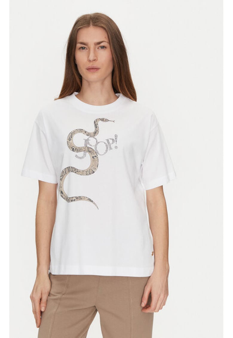 Tricou dama -  305183101 - Bumbac - Alb - Alb