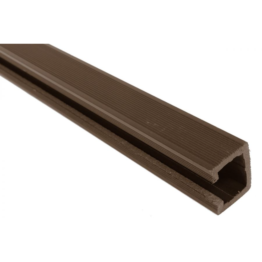 Profil U120 WPC, lemn compozit, wenge, 40 x 50 x 3000 mm