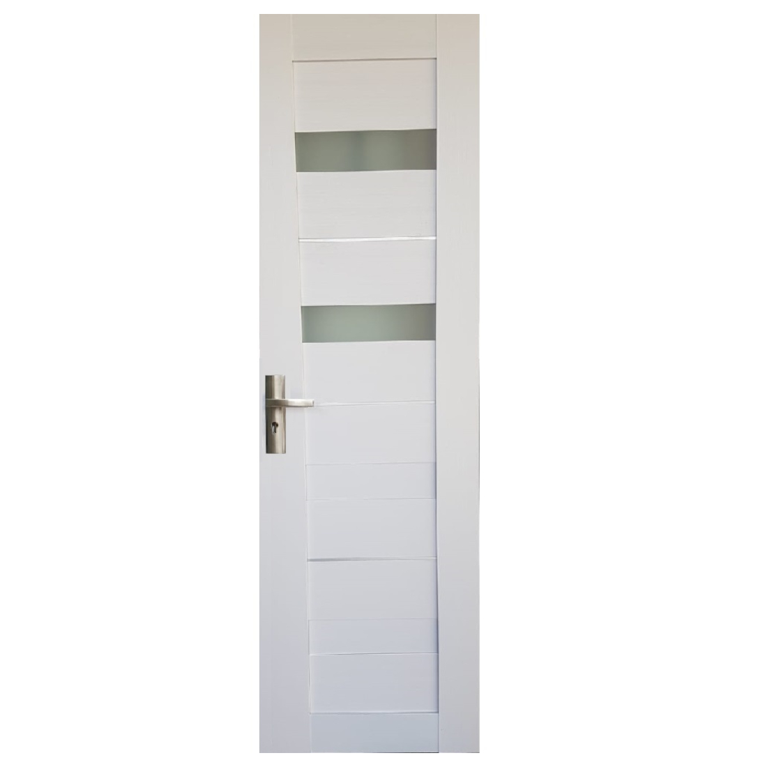 Usa interior cu geam Pamate U-76, reversibila, MDF, alb, toc 10 cm, 200 x 60 x 3.5 cm