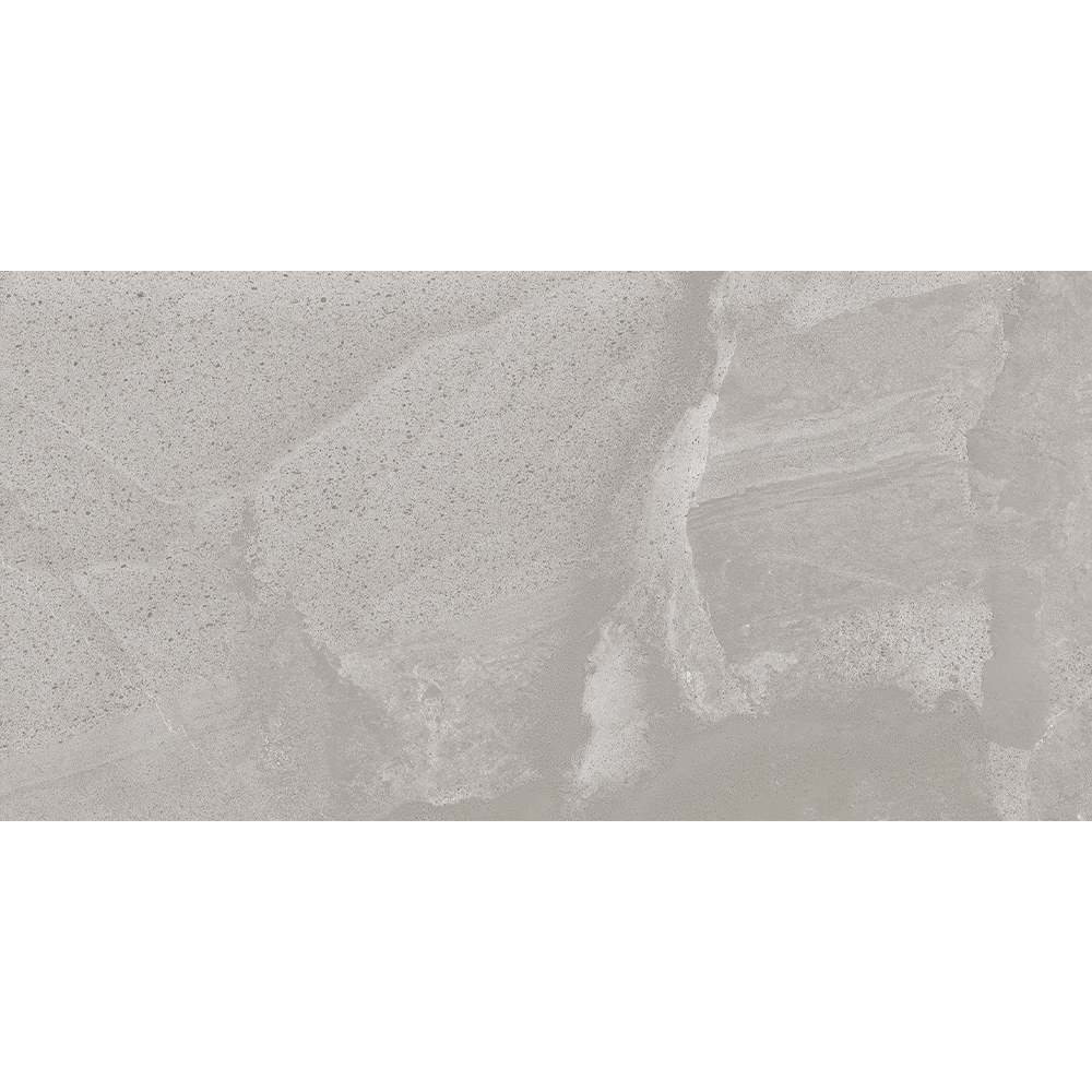 Faianta baie rectificata Ateler Gris, gri, mat, aspect de beton, 60 x 30 cm
