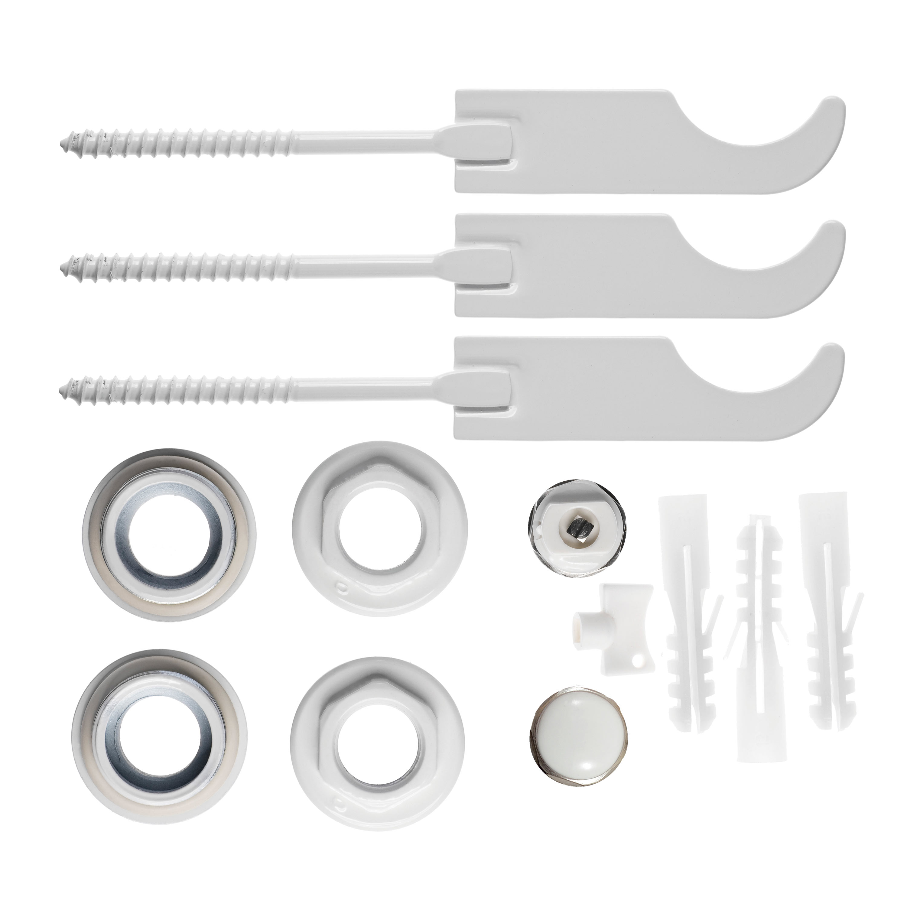 Set accesorii montaj calorifer aluminiu Ferro ZGG3B, alb