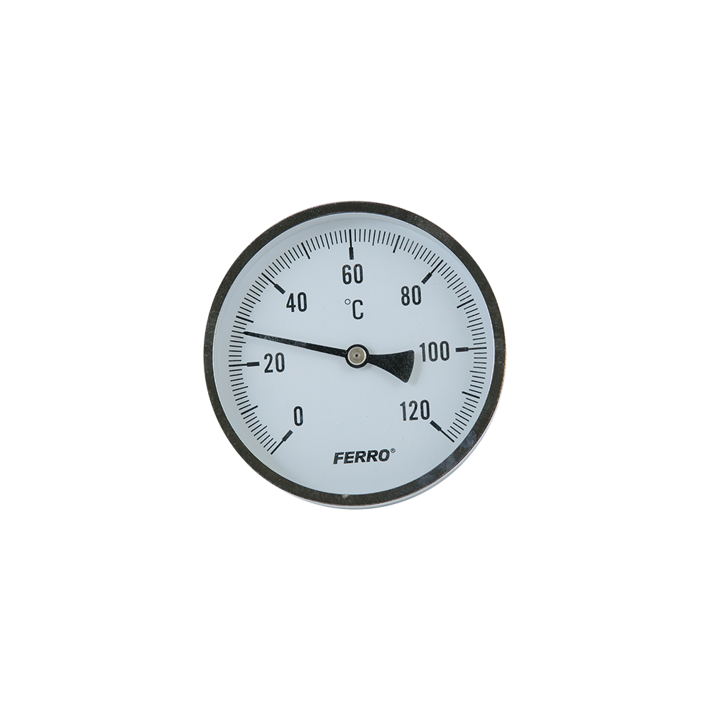Termometru axial Ferro T100120A, 100 mm, 1/2