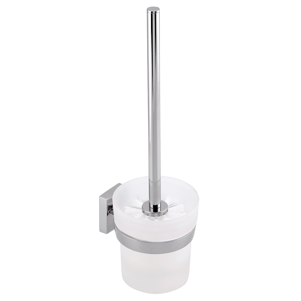 Suport perie WC Ferro Metalia 12 0233.0, metal/sticla, 336 mm, D 100 mm