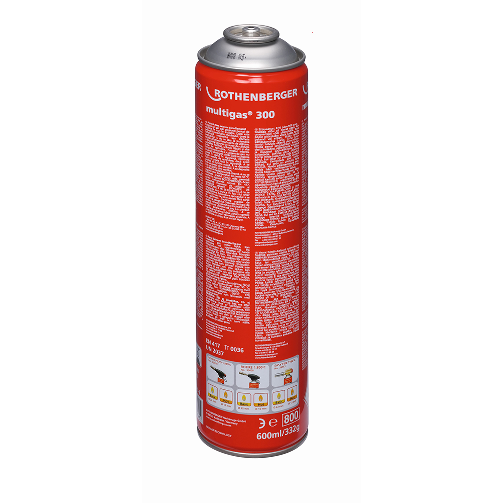 Butelie gaz Rothenberger Multigas 300, 600 ml