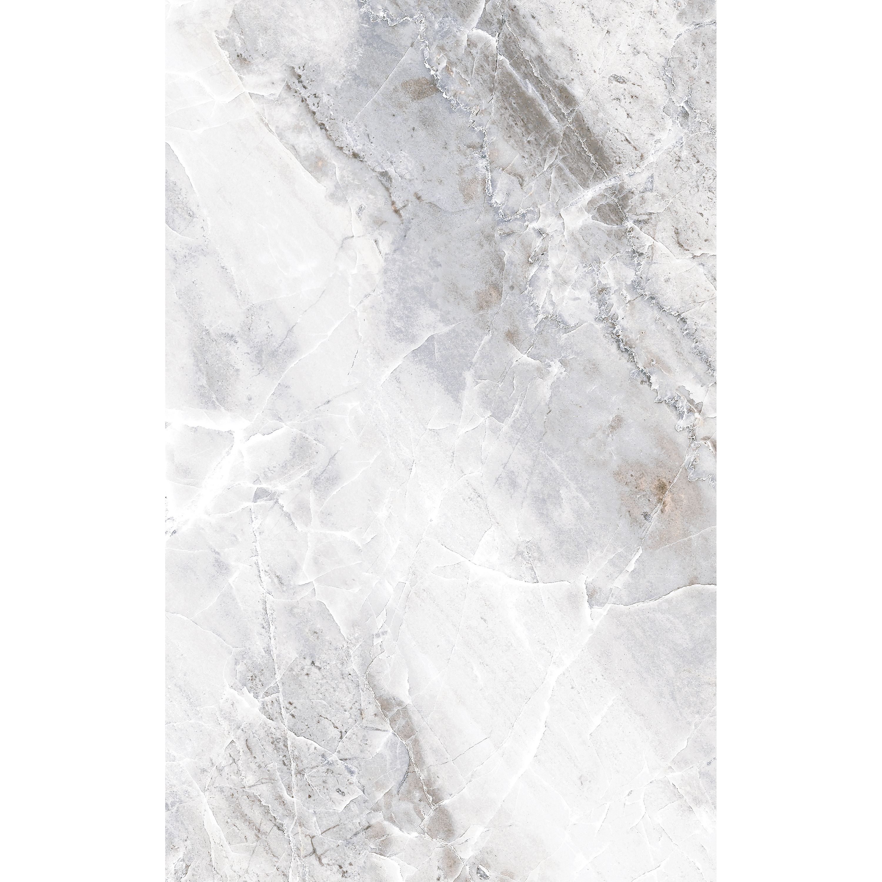 Faianta bucatarie Kai Jasper Light, gri deschis, lucios, aspect de marmura, 40 x 25 cm