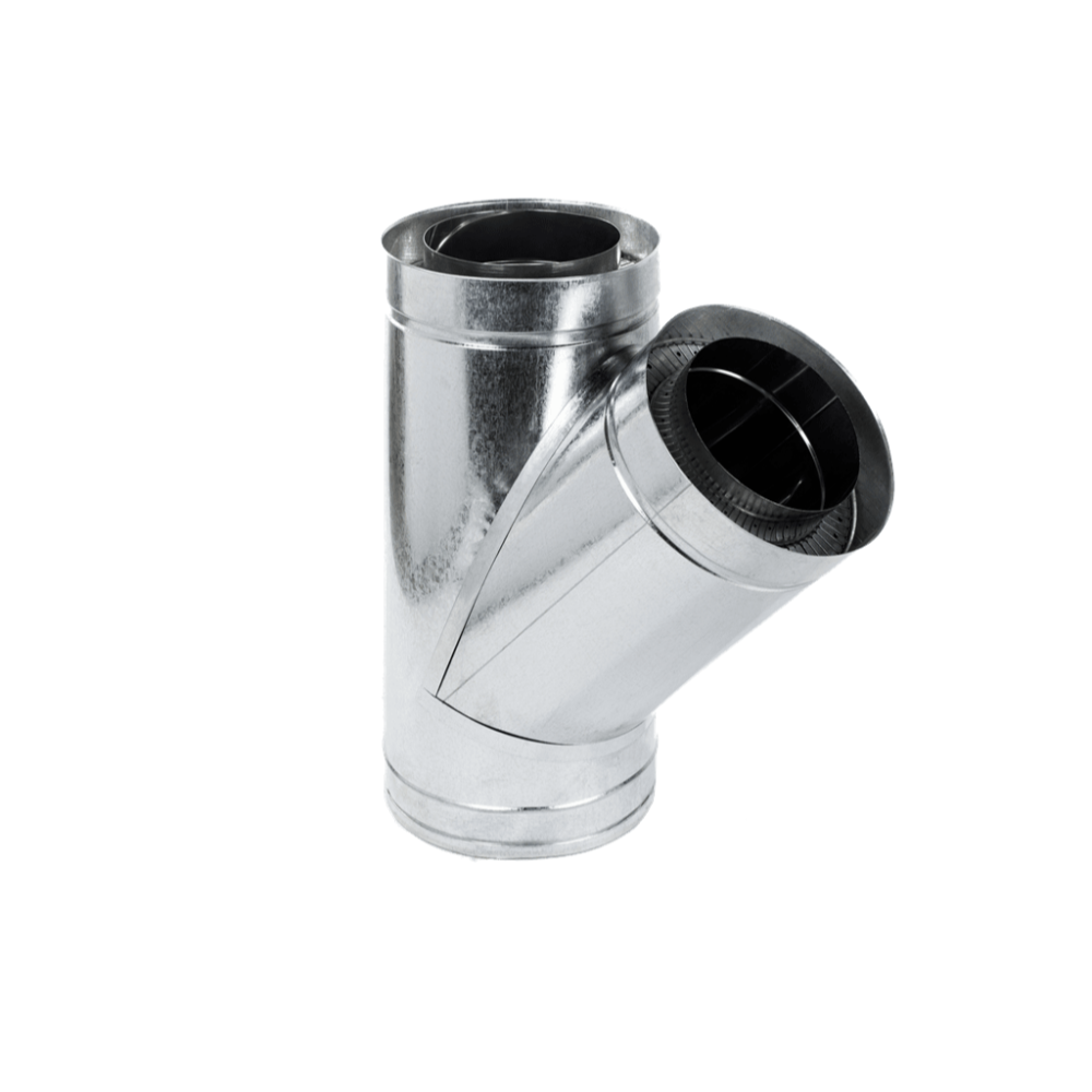 Teu 135° pentru burlan, inox, 180 x 250 mm