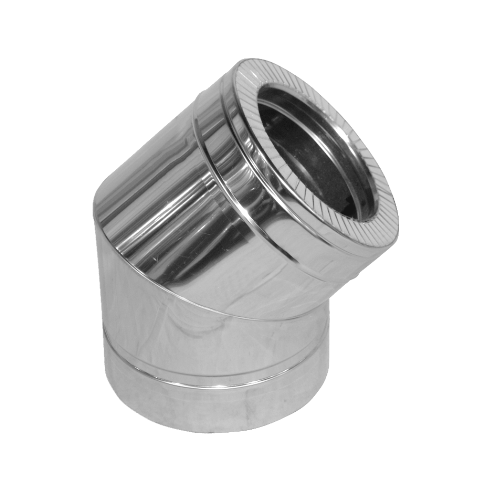 Cot 45° pentru burlan, inox, grosime 0.5 mm, diametru 200/260 mm