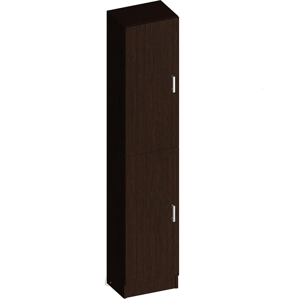 Dulap cu rafturi pal melaminat, o usa, wenge, 40 x 28 x 202 cm
