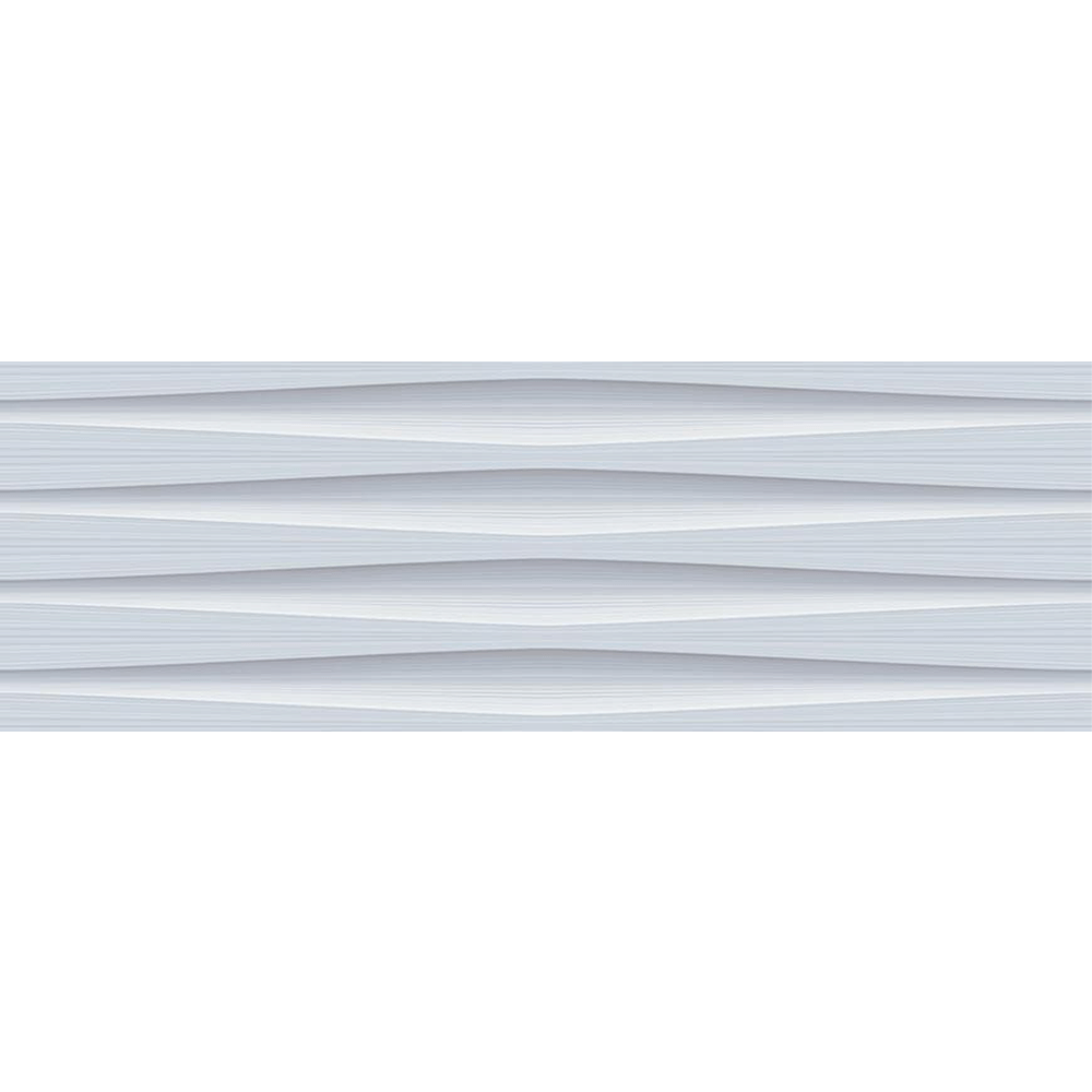 Faianta baie rectificata glazurata Baleno Aqua, gri, lucios, model, 75 x 25 cm
