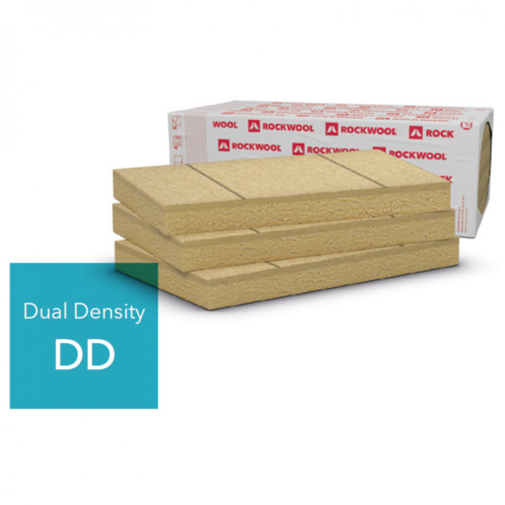 Vata minerala bazaltica Rockwool Ventirock Duo, grosime 100 mm, necaserata, 1200 x 600 mm